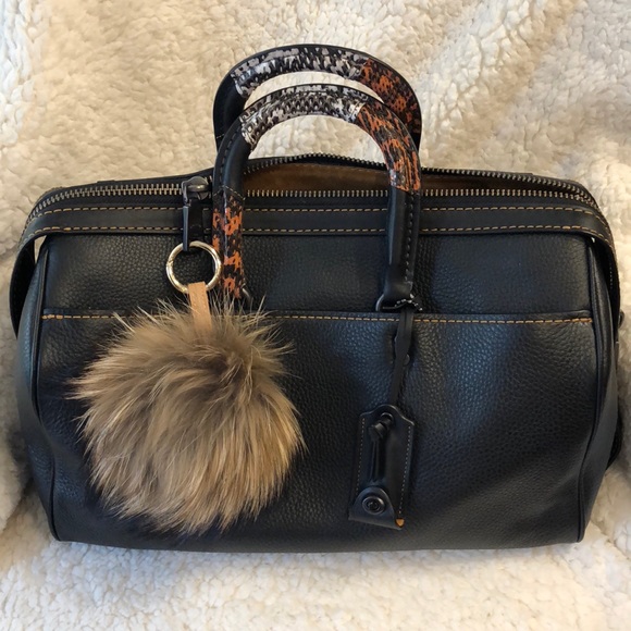 Coach Handbags - Coach Rogue 36 Satchel Python Snake Skin Handles